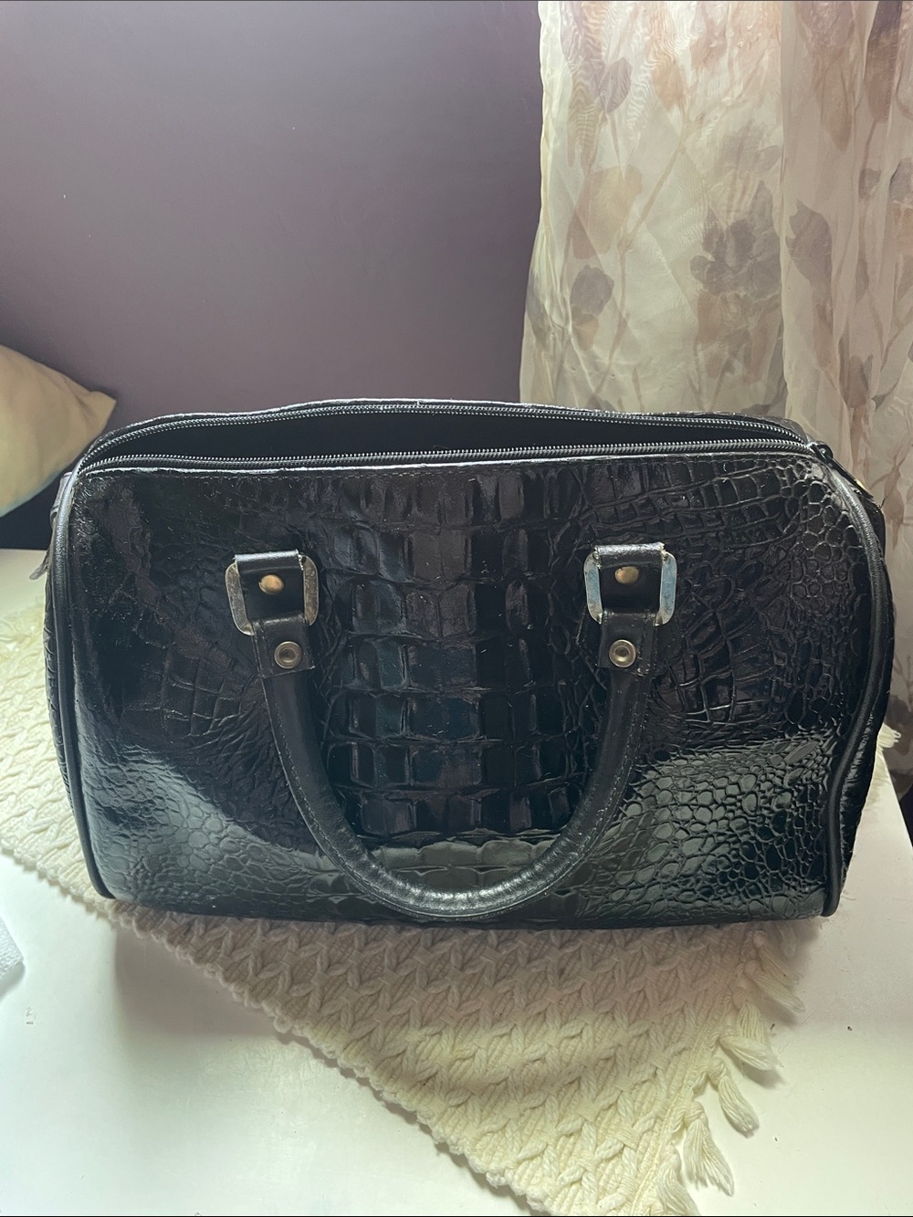 VTG JACO CROC EMBOSSED SATCHEL - Picture 13 of 14